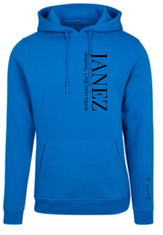 Heavy Hoodie "Animal Life Matters" Vertikal blau