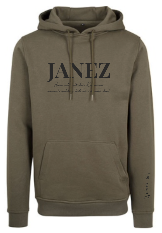 Heavy Hoodie "Hau ab mit der Kamera" oliv