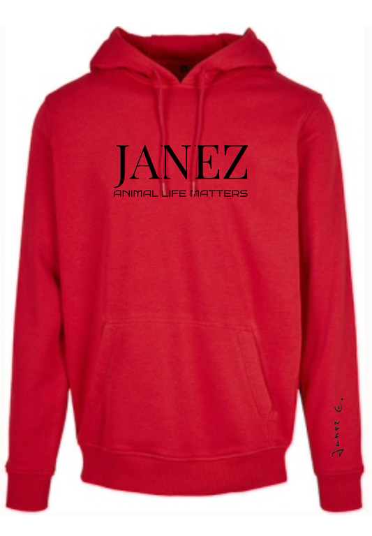 Heavy Hoodie "Animal Life Matters" rot