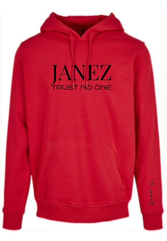 Heavy Hoodie "Trust No One" rot