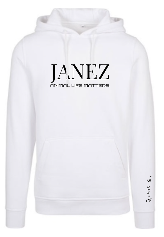 Heavy Hoodie "Animal Life Matters" weiss