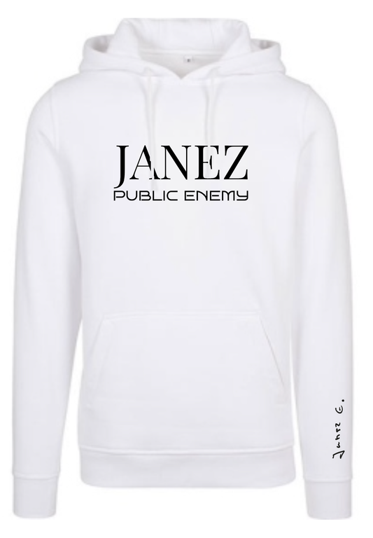 Heavy Hoodie "Public Enemy" weiss