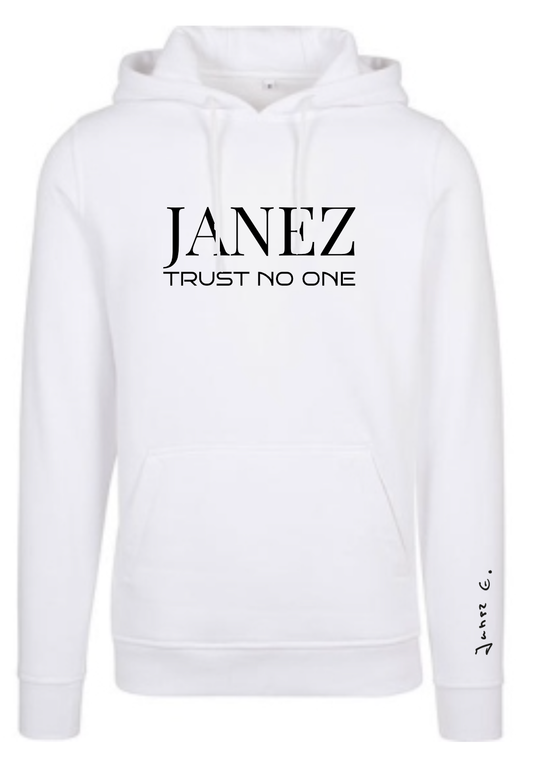 Heavy Hoodie "Trust No One" weiss