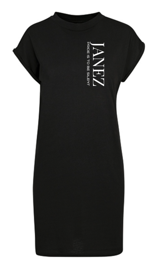 Kleid Shoulder Dress "Pride Is To be Silent" Vertikal schwarz