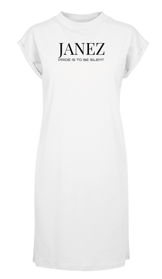 Kleid Shoulder Dress "Pride Is To Be Silent" weiss