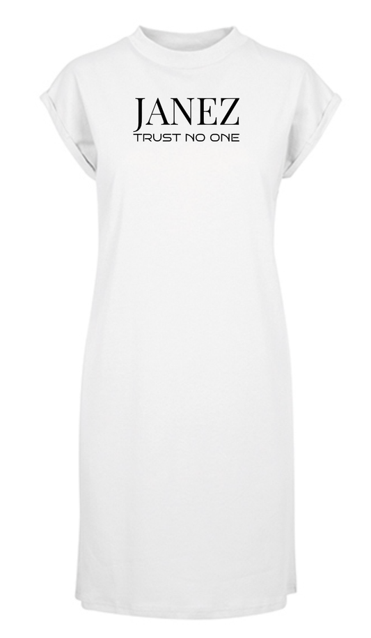 Kleid Shoulder Dress "Trust No One" weiss