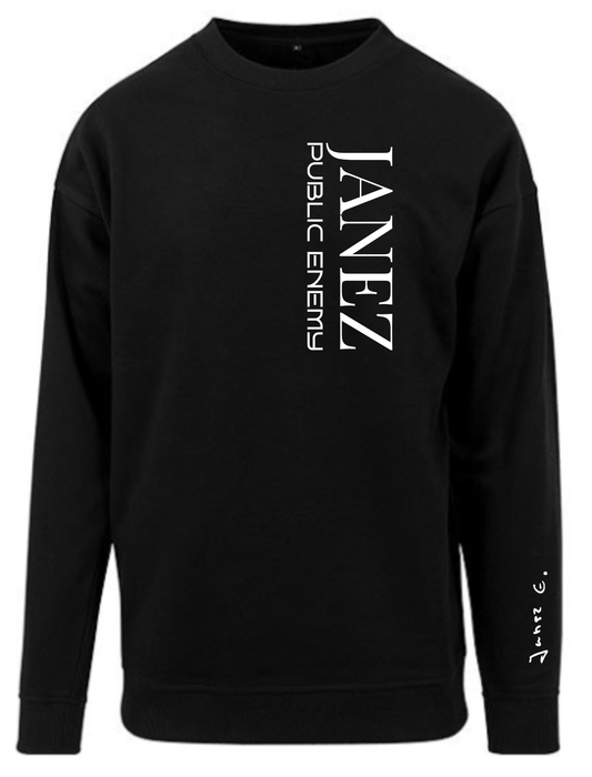 Sweatshirt Crewneck "Public Enemy" Vertikal schwarz