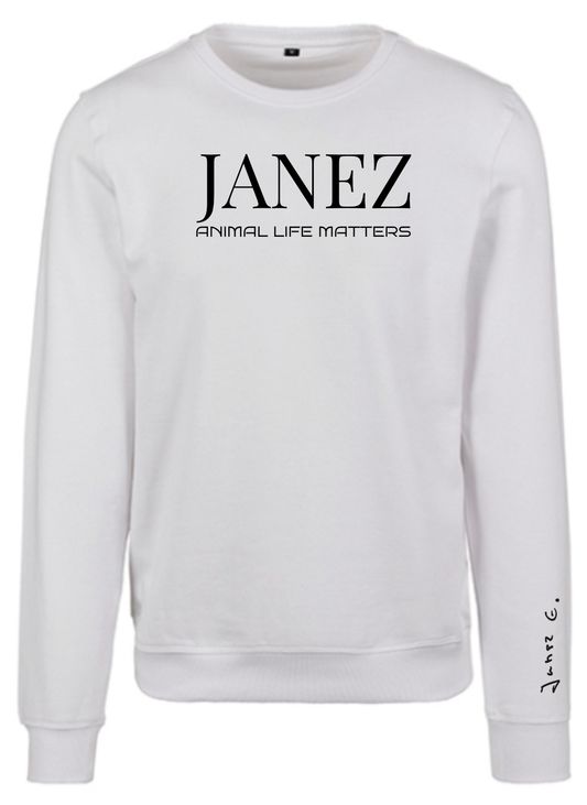 Sweatshirt Crewneck "Animal Life Matters" weiss