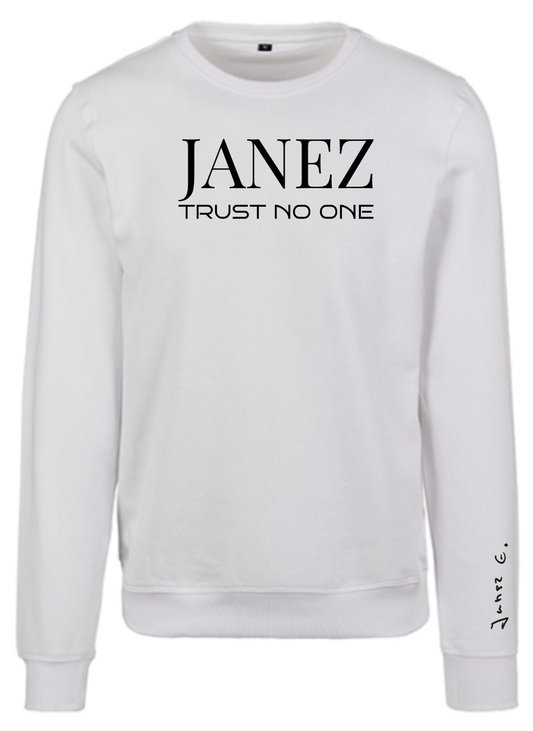 Sweatshirt Crewneck "Trust No One" weiss