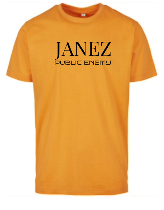 Round Neck T-Shirt "Public Enemy" orange