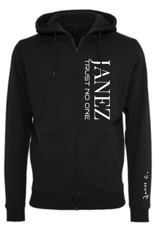 Heavy Zip-Hoodie "Trust No One" schwarz